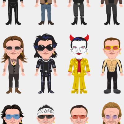 Bono, U2, caricature, Parody, Fun, Illustration, Thumbnail